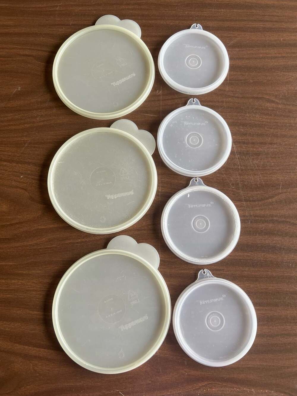 Vintage Tupperware Replacement Lids Lot of 7